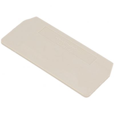 WEIDMULLER ZAP/TW 2 DB Płyta separacyjna (terminal), Płyta zamykająca i pośrednia, 66 mm x 30.5 mm, Ciemnobeżowy 1608770000 /50szt./ (1608770000)