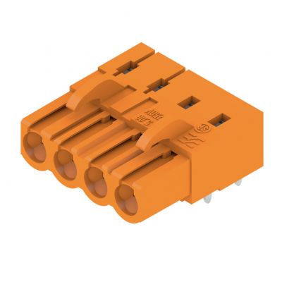 WEIDMULLER BLL 5.08/04/90 3.2 SN OR BX Wtyki PCB (złącza płyty), 5.08 mm, Liczba biegunów: 4, kąt odejścia: 90° 1622960000 /90szt./ (1622960000)