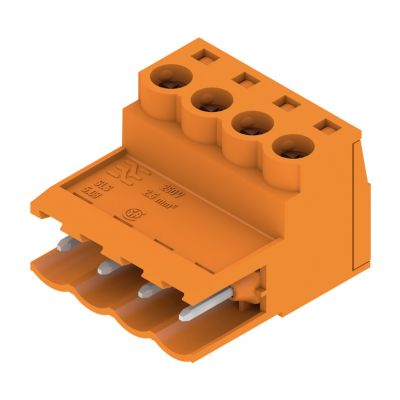 WEIDMULLER SLS 5.08/04/180 SN OR BX Wtyk PCB (złącze wiązki), 5.08 mm, Liczba biegunów: 4, Przyłącze z jarzmem 1627110000 /90szt./ (1627110000)