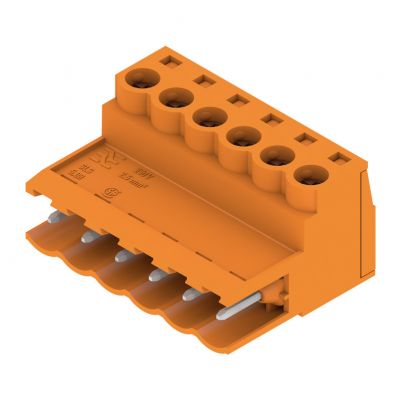 WEIDMULLER SLS 5.08/06/180 SN OR BX Wtyk PCB (złącze wiązki), 5.08 mm, Liczba biegunów: 6, Przyłącze z jarzmem 1627130000 /60szt./ (1627130000)