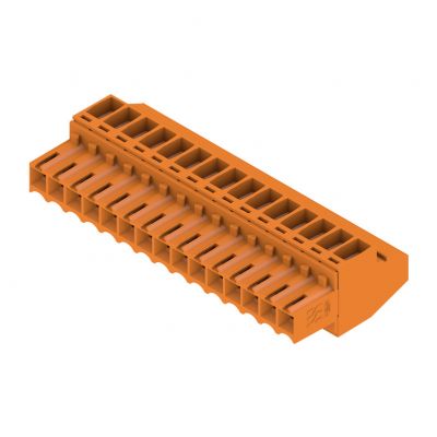 WEIDMULLER BL 3.50/15/90 SN OR BX Wtyk PCB (złącze wiązki), 3.50 mm, Liczba biegunów: 15, Przyłącze z jarzmem 1638680000 /30szt./ (1638680000)