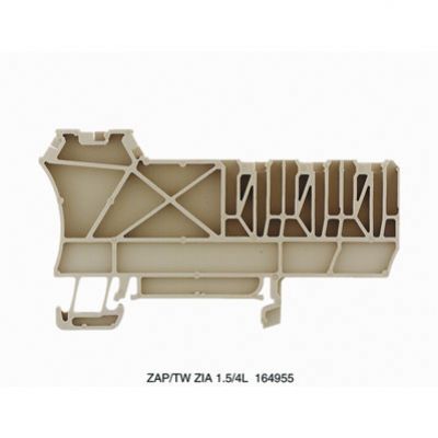 WEIDMULLER ZAP/TW ZIA1.5/4L Płyta separacyjna (terminal), Płyta zamykająca i pośrednia, 81 mm x 45.8 mm, Ciemnobeżowy 1649550000 /50szt./ (1649550000)