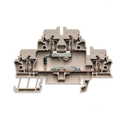 WEIDMULLER ZDK 2.5/D/1 Blok zaciskowy, złącze sprężynowe, 2.5 mm², 500 V, 10 A, dioda 1N 4007, TS 35, Ciemnobeżowy 1690020000 /50szt./ (1690020000)