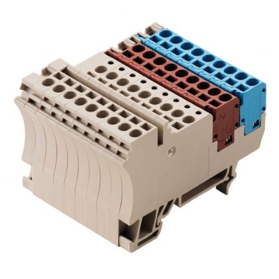 WEIDMULLER ZIA 1.5/3L-1S/8/KB Złączka inicjatora/elementu wykonawczego, złącze sprężynowe, 1.5 mm², 250 V, 17.5 A, liczba przyłączeń: 36, Ciemnobeżowy 1692630000 /5szt./ (1692630000)