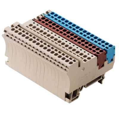 WEIDMULLER ZIA 1.5/3L-1S/16/KB Złączka inicjatora/elementu wykonawczego, złącze sprężynowe, 1.5 mm², 250 V, 17.5 A, liczba przyłączeń: 68, Ciemnobeżowy 1692640000 /2szt./ (1692640000)