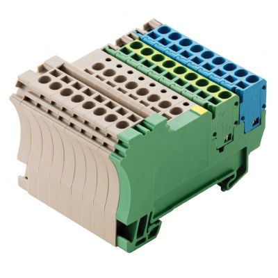 WEIDMULLER ZIA 1.5/3L-PE/8/KB Złączka inicjatora/elementu wykonawczego, złącze sprężynowe, 1.5 mm², 250 V, 17.5 A, liczba przyłączeń: 34, Ciemnobeżowy 1692650000 /5szt./ (1692650000)