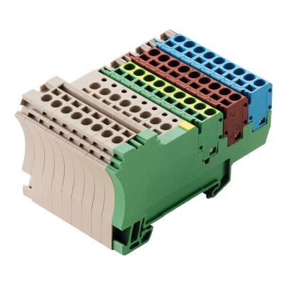 WEIDMULLER ZIA 1.5/4L-PE/8/KB Złączka inicjatora/elementu wykonawczego, złącze sprężynowe, 1.5 mm², 250 V, 17.5 A, liczba przyłączeń: 43, Liczba potencjałów w rzędzie: 4, Ciemnobeż 1692670000 /5szt./ (1692670000)