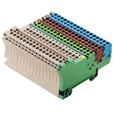 WEIDMULLER ZIA 1.5/4L-PE/16/KB Złączka inicjatora/elementu wykonawczego, złącze sprężynowe, 1.5 mm², 250 V, 17.5 A, liczba przyłączeń: 83, Liczba potencjałów w rzędzie: 4, Ciemnobeż 1692680000 /2szt./ (1692680000)