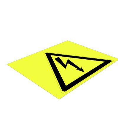 WEIDMULLER MARKO-C.200X200X200 B/DR Oznaczenie urządzenia, samoprzylepny, 200 mm, Nadrukowane znaki: symbole, Błyskawica w trójkącie, tkanina, pokryta akrylem, żółty 1700560001 /10szt./ (1700560001)
