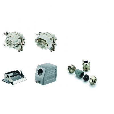 WEIDMULLER HDC-KIT-HE 06.100 Złącza przemysłowe (zestaw), Typoszereg: HE, złącze śrubowe, Wielkość konstrukcyjna: 3, Liczba biegunów: 6 1712460000 /1szt./ (1712460000)