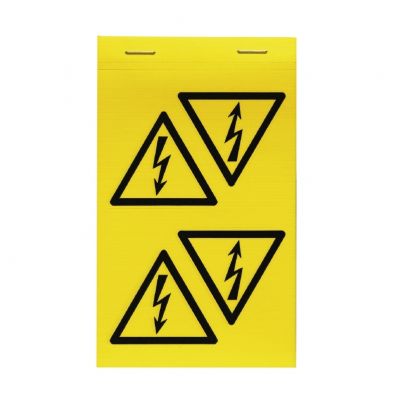 WEIDMULLER SYMBOL-P. 50X50X50 B/DR Oznaczenie urządzenia, samoprzylepny, 50 mm, Nadrukowane znaki: znaki mieszane, Błyskawica w trójkącie, tkanina, pokryta akrylem, żółty 1741100000 /1szt./ (1741100000)