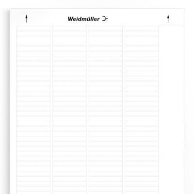 WEIDMULLER LM MT300 40/6 WS Oznaczenie urządzenia, samoprzylepny, 40 mm, poliester, bez PVC, biały 1760461044 /10szt./ (1760461044)