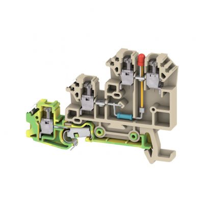 WEIDMULLER DLA 2.5/LD-RT DB Złączka inicjatora/elementu wykonawczego, złącze śrubowe, 2.5 mm², 30 V, 17.5 A, liczba przyłączeń: 3, Liczba potencjałów w rzędzie: 1, Ciemnobeżowy 1783600000 /50szt./ (1783600000)
