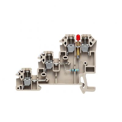 WEIDMULLER DLI 2.5/LD-RT/NPN -+ DB Złączka inicjatora/elementu wykonawczego, złącze śrubowe, 2.5 mm², 30 V, 24 A, liczba przyłączeń: 4, Liczba potencjałów w rzędzie: 1, Ciemnobeżowy 1783950000 /50szt. (1783950000)