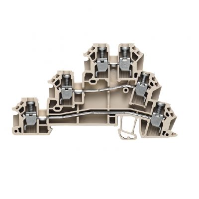 WEIDMULLER DLD 2.5 DB Złączka inicjatora/elementu wykonawczego, złącze śrubowe, 2.5 mm², 250 V, 24 A, liczba przyłączeń: 6, Liczba potencjałów w rzędzie: 1, Ciemnobeżowy 1784180000 /50szt./ (1784180000)