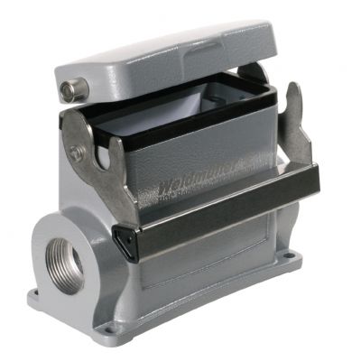 WEIDMULLER HDC 40D SDLU 2M25G Obudowa (złącza przemysłowe), Obudowa podstawy, Zatrzask mocujący końcowy, na dole, Wielkość konstrukcyjna: 6, IP65 (po podłączeniu) 1787180000 /1szt./ (1787180000)