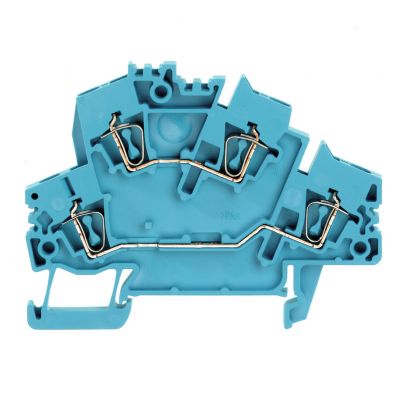 WEIDMULLER ZDK 2.5-2 BL Zacisk modułowy wielorzędowy, złącze sprężynowe, 2.5 mm², 800 V, 24 A, liczba poziomów: 2, niebieski 1791000000 /50szt./ (1791000000)
