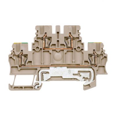 WEIDMULLER ZDK 1.5DU-PE Zacisk modułowy wielorzędowy, złącze sprężynowe, 1.5 mm², 500 V, 17.5 A, liczba poziomów: 2, Ciemnobeżowy 1791120000 /100szt./ (1791120000)