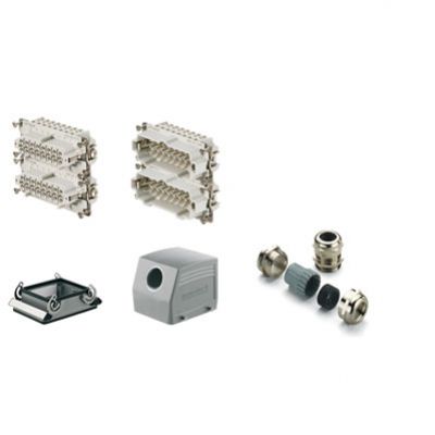 WEIDMULLER HDC-KIT-HE 32.140 M Złącza przemysłowe (zestaw), Typoszereg: HE, złącze śrubowe, Wielkość konstrukcyjna: 10, Liczba biegunów: 32 1802370000 /1szt./ (1802370000)