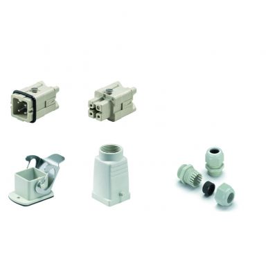 WEIDMULLER HDC-KIT-HA 03.301 M Złącza przemysłowe (zestaw), Typoszereg: HA, złącze śrubowe, Wielkość konstrukcyjna: 1, Liczba biegunów: 3 1802460000 /1szt./ (1802460000)