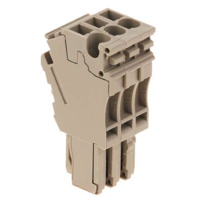 WEIDMULLER ZP 2.5/1AN/QV/3 Wtyczka (terminal), złącze wtykowe, 2.5 mm², 500 V, 24 A, Liczba biegunów: 3, Ciemnobeżowy 1815210000 /25szt./ (1815210000)