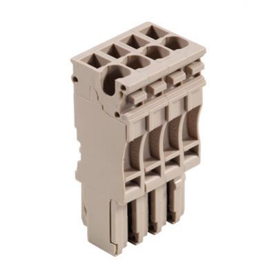 WEIDMULLER ZP 2.5/1AN/4 Wtyczka (terminal), złącze wtykowe, 2.5 mm², 500 V, 24 A, Liczba biegunów: 4, Ciemnobeżowy 1815500000 /25szt./ (1815500000)