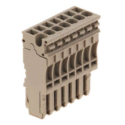 WEIDMULLER ZP 2.5/1AN/7 Wtyczka (terminal), złącze wtykowe, 2.5 mm², 500 V, 24 A, Liczba biegunów: 7, Ciemnobeżowy 1815530000 /25szt./ (1815530000)
