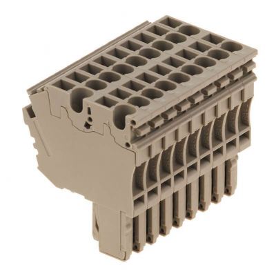 WEIDMULLER ZP 2.5/2AN/QV/9 Wtyczka (terminal), złącze wtykowe, 2.5 mm², 500 V, 24 A, Liczba biegunów: 9, Ciemnobeżowy 1815810000 /10szt./ (1815810000)