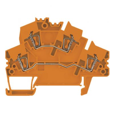 WEIDMULLER ZDK 2.5-2 OR Zacisk modułowy wielorzędowy, złącze sprężynowe, 2.5 mm², 800 V, 24 A, liczba poziomów: 2, pomarańczowy 1831260000 /50szt./ (1831260000)