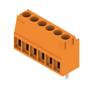WEIDMULLER LM 3.50/06/90 3.2SN OR BX Zacisk płytki drukowanej, 3.50 mm, Liczba biegunów: 6, Kierunek odejścia przewodu: 90°, Przyłącze z jarzmem 1845050000 /50szt./ (1845050000)