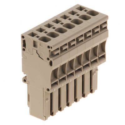 WEIDMULLER ZP 4/1AN/7 Wtyczka (terminal), złącze sprężynowe, 4 mm², 800 V, 32 A, Liczba biegunów: 7, Ciemnobeżowy 1855040000 /20szt./ (1855040000)