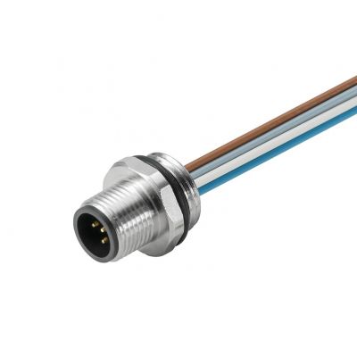 WEIDMULLER SAIE-M12S-5-0.5U-PG9 Wtyczka okrągła, wbudowana (z kablem), M12, Liczba biegunów: 5, 0.5 m, Dławnice kablowe: PG 9, 0.34 mm², PVC 1856120000 /1szt./ (1856120000)