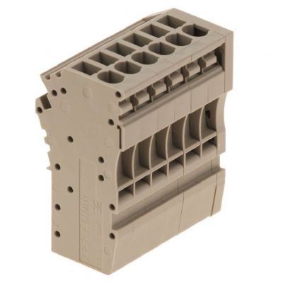 WEIDMULLER ZPS 2.5/1AN/QV/6 Wtyczka (terminal), złącze wtykowe, 2.5 mm², 500 V, 24 A, Liczba biegunów: 6, Ciemnobeżowy 1865940000 /25szt./ (1865940000)