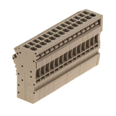 WEIDMULLER ZPS 2.5/1AN/QV/14 Wtyczka (terminal), złącze wtykowe, 2.5 mm², 500 V, 24 A, Liczba biegunów: 14, Ciemnobeżowy 1866020000 /10szt./ (1866020000)