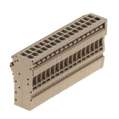 WEIDMULLER ZPS 2.5/1AN/QV/16 Wtyczka (terminal), złącze wtykowe, 2.5 mm², 500 V, 24 A, Liczba biegunów: 16, Ciemnobeżowy 1866040000 /10szt./ (1866040000)