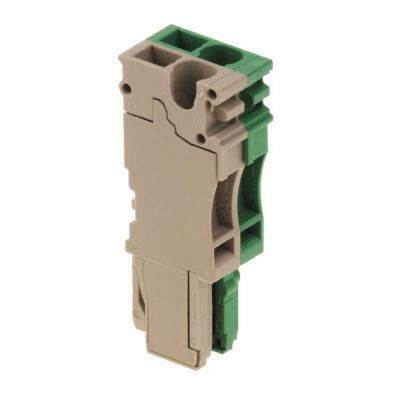 WEIDMULLER ZP 2.5/1AN/2 GN/BE Wtyczka (terminal), złącze wtykowe, 2.5 mm², 500 V, 24 A, Liczba biegunów: 2, zielony, Ciemnobeżowy 1867090000 /25szt./ (1867090000)
