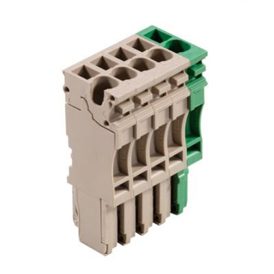 WEIDMULLER ZP 2.5/1AN/5 GN/BE Wtyczka (terminal), złącze wtykowe, 2.5 mm², 500 V, 24 A, Liczba biegunów: 5, zielony, Ciemnobeżowy 1867120000 /25szt./ (1867120000)