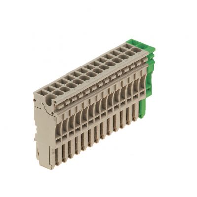 WEIDMULLER ZP 2.5/1AN/15 GN/BE Wtyczka (terminal), złącze wtykowe, 2.5 mm², 500 V, 24 A, Liczba biegunów: 15, zielony, Ciemnobeżowy 1867220000 /10szt./ (1867220000)