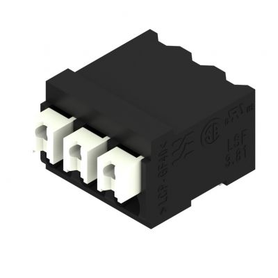 WEIDMULLER LSF-SMT 3.81/03/90 1.5SN BK TU Zacisk płytki drukowanej, 3.81 mm, Liczba biegunów: 3, Kierunek odejścia przewodu: 90°, PUSH IN 1869370000 /46szt./ (1869370000)