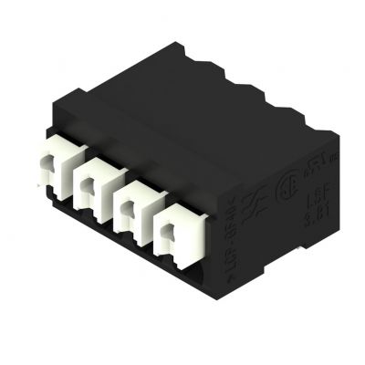 WEIDMULLER LSF-SMT 3.81/04/90 1.5SN BK TU Zacisk płytki drukowanej, 3.81 mm, Liczba biegunów: 4, Kierunek odejścia przewodu: 90°, PUSH IN 1869380000 /35szt./ (1869380000)