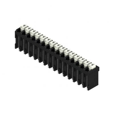 WEIDMULLER LSF-SMT 3.81/15/180 1.5SN BK TU Zacisk płytki drukowanej, 3.81 mm, Liczba biegunów: 15, Kierunek odejścia przewodu: 180°, PUSH IN 1870040000 /9szt./ (1870040000)