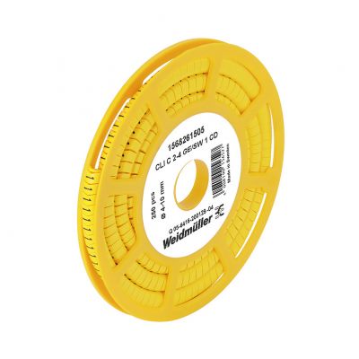 WEIDMULLER CLI C 2-6 GE/SW PE CD System kodowania kabli, 4 - 10 mm, 7 mm, Nadrukowane znaki: symbole, PE, PVC, miękkie, bez kadmu, żółty 1871901731 /125szt./ (1871901731)