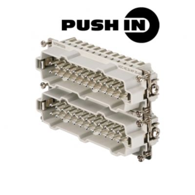 WEIDMULLER HDC HE 24 MP  25-48 Wkład styku (złącza przemysłowe), złącze męskie, 500 V, 16 A, Liczba biegunów: 24, PUSH IN, Wielkość konstrukcyjna: 8 1875890000 /1szt./ (1875890000)