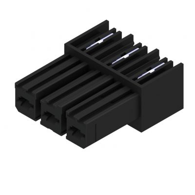 WEIDMULLER BVL 7.62HP/03/90 3.5SN BK BX Wtyk PCB (złącze wiązki), 7.62 mm, Liczba biegunów: 3, kąt odejścia: 90° 1928290000 /100szt./ (1928290000)