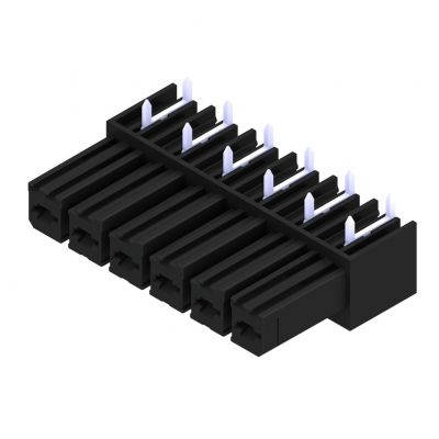 WEIDMULLER BVL 7.62HP/06/270 3.5SN BK BX Wtyki PCB (złącza płyty), 7.62 mm, Liczba biegunów: 6, kąt odejścia: 270° 1929340000 /50szt./ (1929340000)