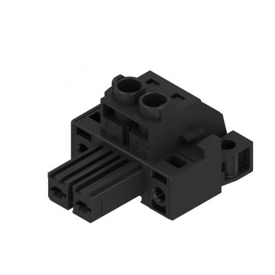 WEIDMULLER BVZ 7.62HP/02/180FC SN BK BX Wtyk PCB (złącze wiązki), 7.62 mm, Liczba biegunów: 2, Przyłącze z jarzmem 1929630000 /100szt./ (1929630000)