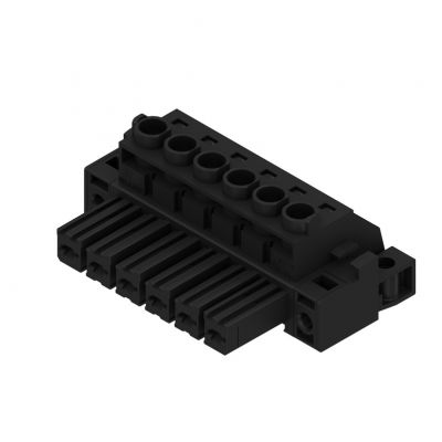 WEIDMULLER BVZ 7.62HP/06/180FC SN BK BX Wtyk PCB (złącze wiązki), 7.62 mm, Liczba biegunów: 6, Przyłącze z jarzmem 1929670000 /50szt./ (1929670000)