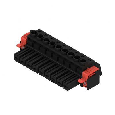 WEIDMULLER BVZ 7.62HP/09/180SF SN BK BX Wtyk PCB (złącze wiązki), 7.62 mm, Liczba biegunów: 9, Przyłącze z jarzmem 1930230000 /50szt./ (1930230000)