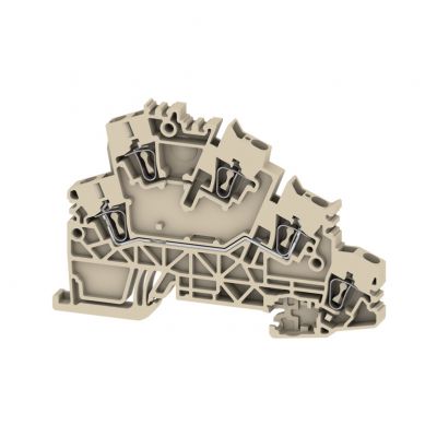 WEIDMULLER ZDKPE 2.5-2 DB+BR BED OR Zacisk modułowy wielorzędowy, złącze sprężynowe, 2.5 mm², 800 V, 24 A, liczba poziomów: 2, brązowy, Ciemnobeżowy 1938330000 /50szt./ (1938330000)
