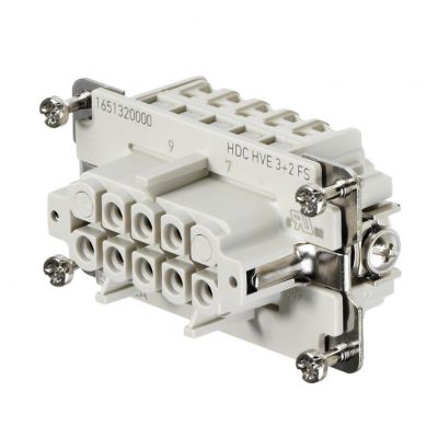 WEIDMULLER HDC HVE 3+2 FT CtH Wkład styku (złącza przemysłowe), złącze żeńskie, 830 V, 20 A, Liczba biegunów: 5, złącze sprężynowe, Wielkość konstrukcyjna: 4 1967220000 /1szt./ (1967220000)